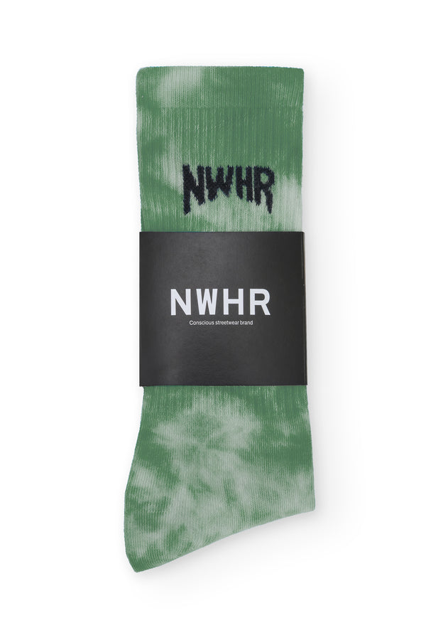 Nwhr Tie Dye Green Socks