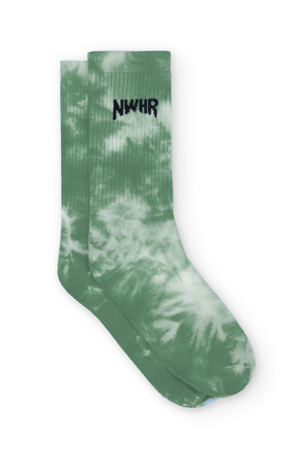 nwhr Tie Dye Green Socks