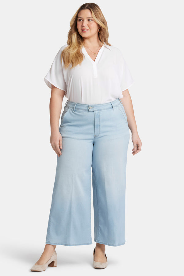 Nydj Mona Wide Leg Trouser Ankle Jeans In Plus Size