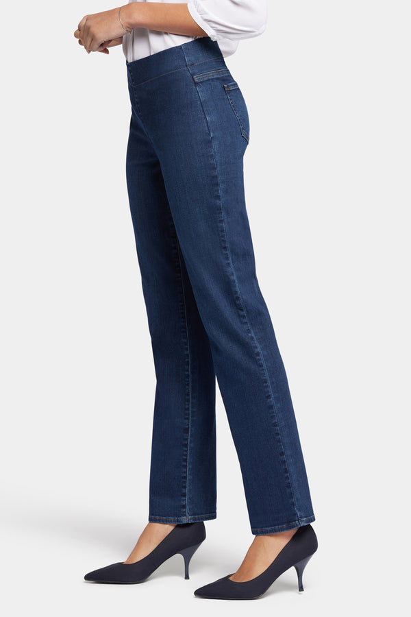 Nydj Bailey Relaxed Straight Pull-On Jeans