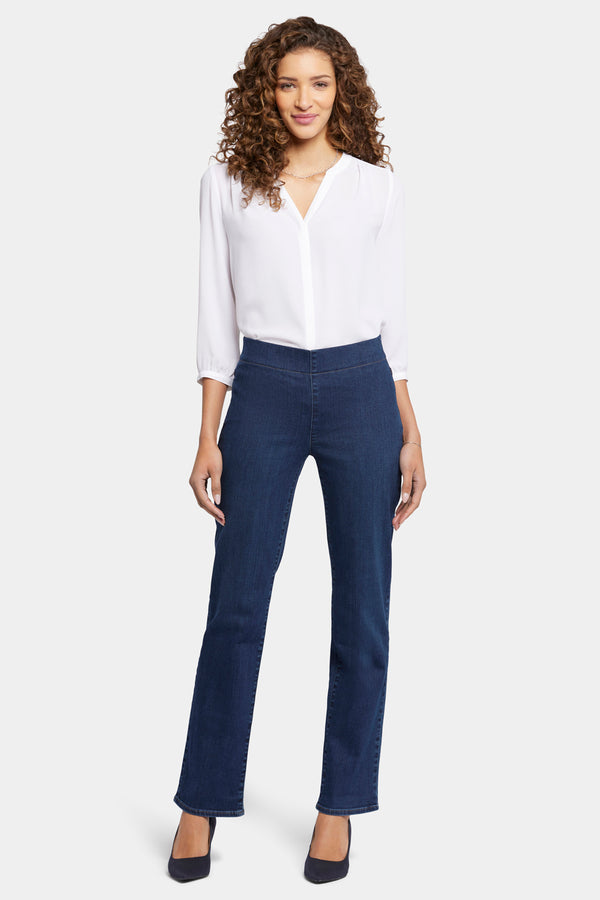 Nydj Bailey Relaxed Straight Pull-On Jeans
