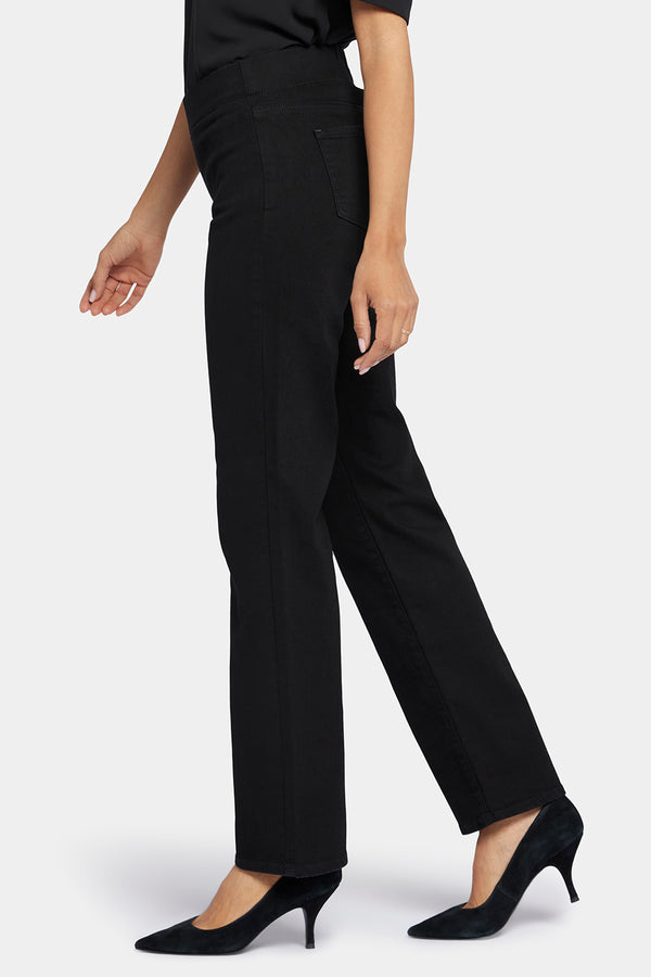 Nydj Bailey Relaxed Straight Pull-On Jeans
