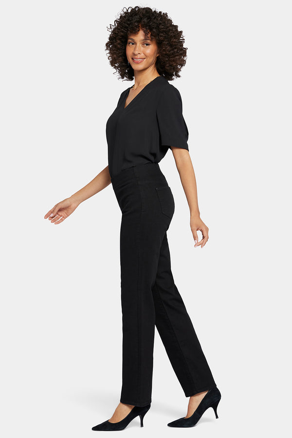 Nydj Bailey Relaxed Straight Pull-On Jeans