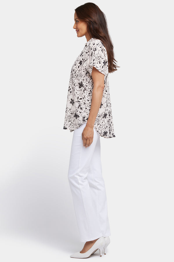 Nydj Becky Short Sleeved Blouse