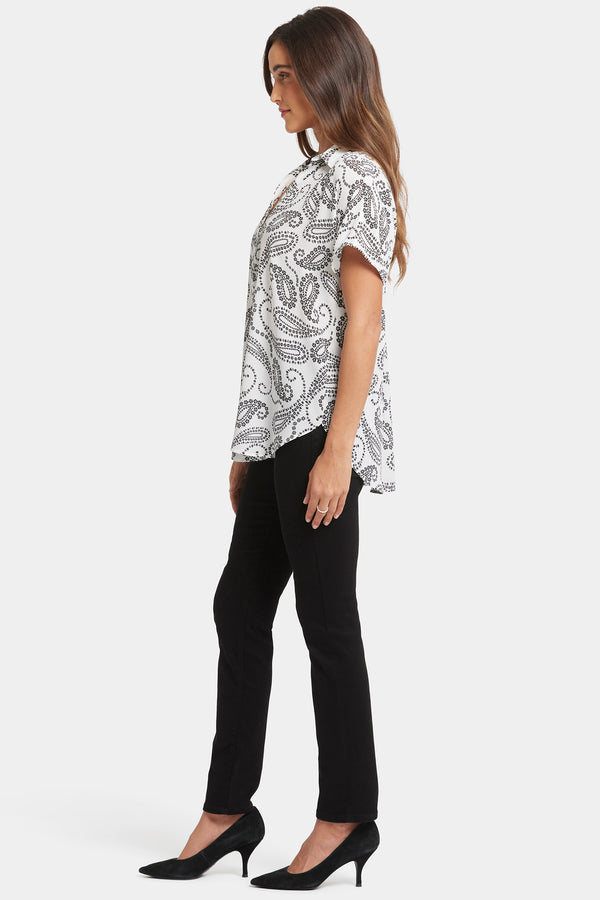 Nydj Becky Short Sleeved Blouse