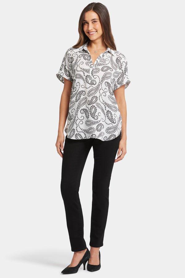 Nydj Becky Short Sleeved Blouse