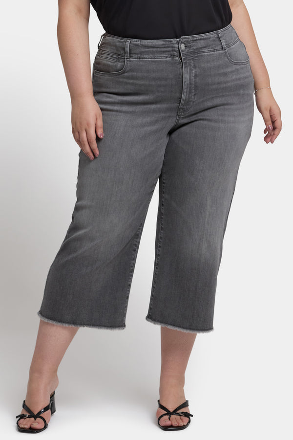 Nydj Brigitte Wide Leg Capri Jeans In Plus Size