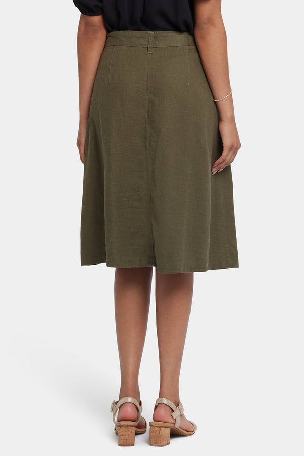 nydj Button Front Midi Skirt