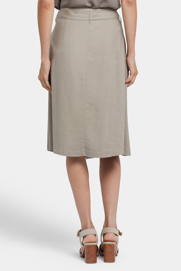 nydj Button Front Midi Skirt