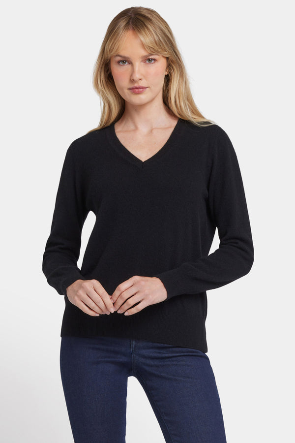 Nydj Cashmere Classic V-Neck Sweater