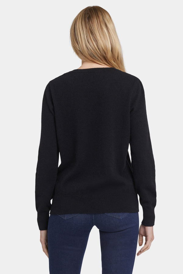 nydj Cashmere Classic V-Neck Sweater