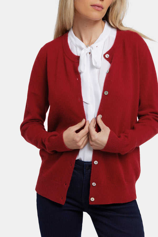 Nydj Cashmere Crewneck Cardigan