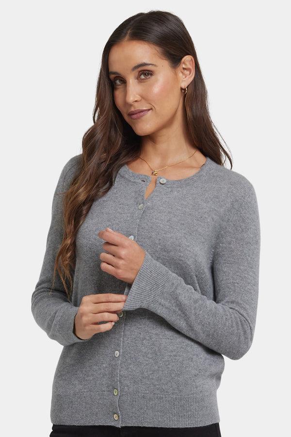 nydj Cashmere Crewneck Cardigan