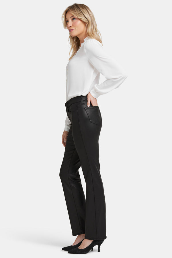 Nydj Coated Marilyn Straight Jeans In Petite