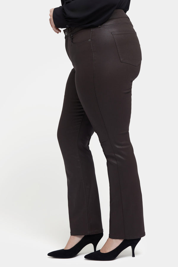 Nydj Coated Marilyn Straight Jeans In Plus Size