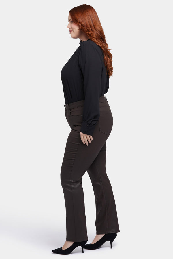 Nydj Coated Marilyn Straight Jeans In Plus Size