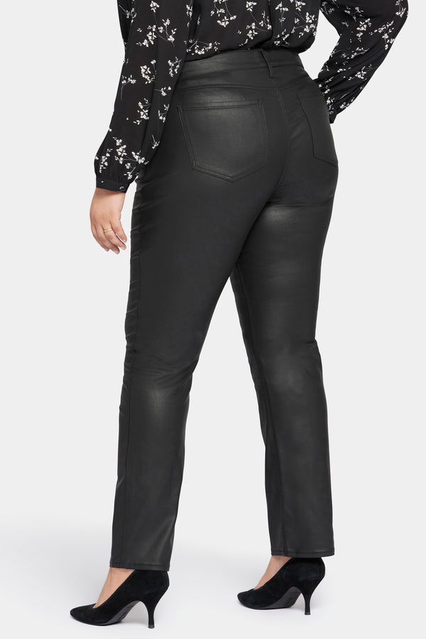 nydj Coated Marilyn Straight Jeans In Plus Size