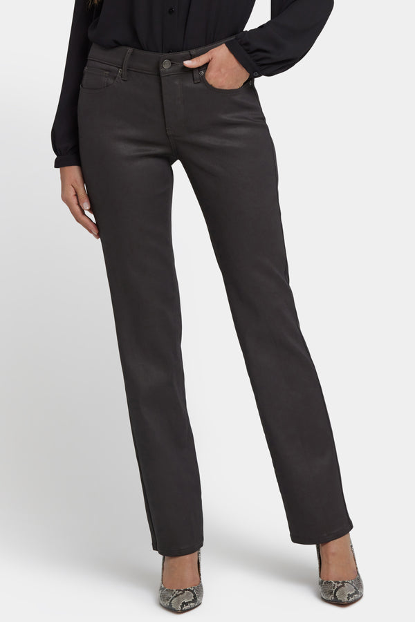Nydj Coated Marilyn Straight Jeans