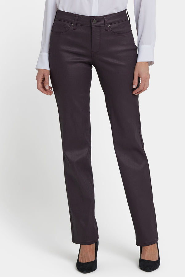 Nydj Coated Marilyn Straight Jeans
