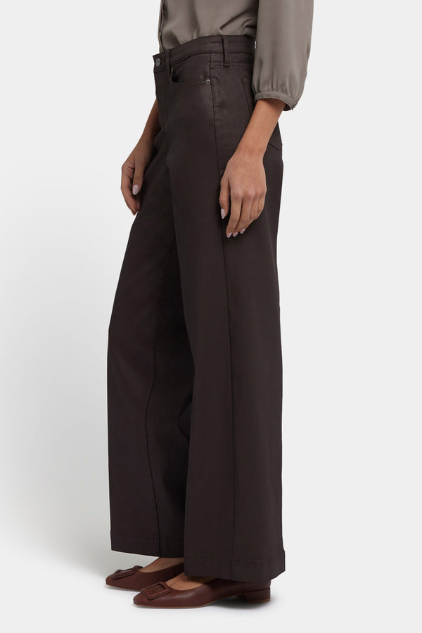 Nydj Coated Teresa Wide Leg Jeans