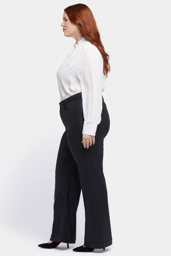 Nydj Coated Teresa Wide Leg Jeans In Plus Size