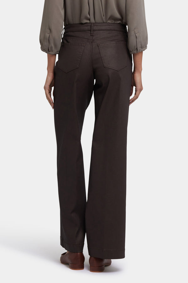 nydj Coated Teresa Wide Leg Jeans