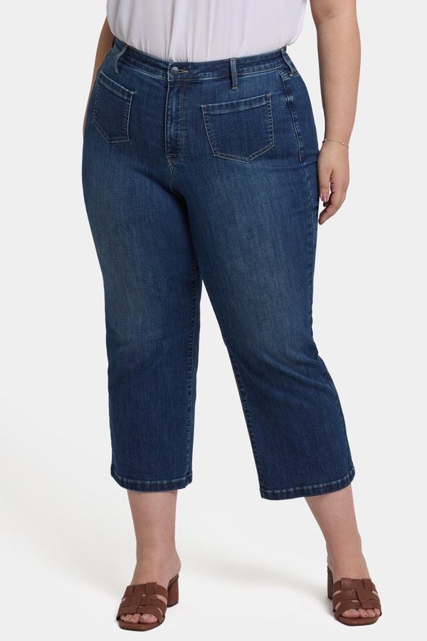 Nydj Coco Relaxed Wide Leg Crop Jeans In Plus Size