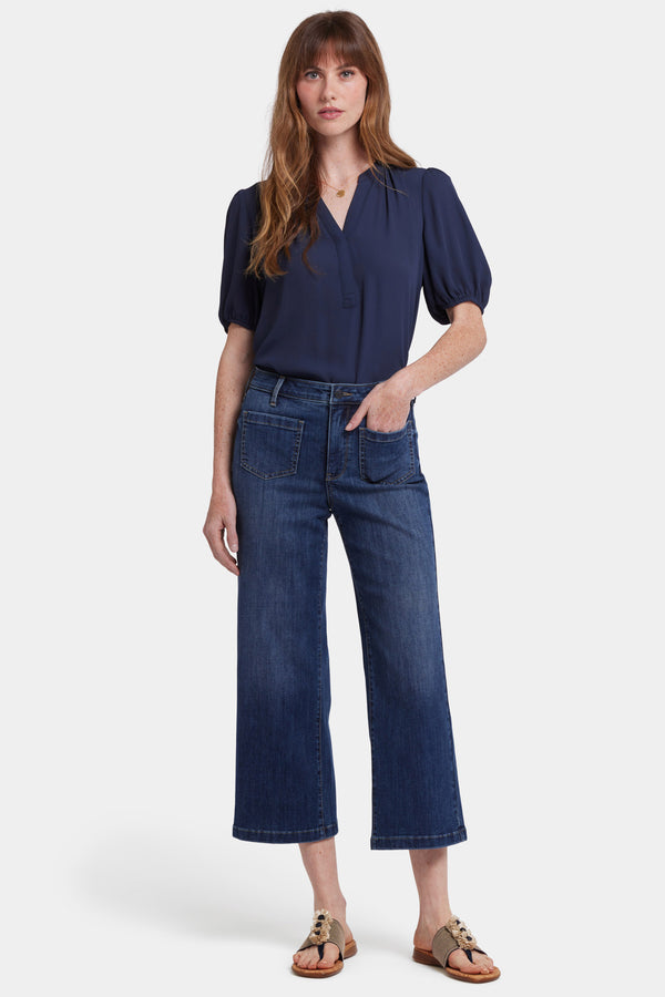 Nydj Coco Relaxed Wide Leg Crop Jeans