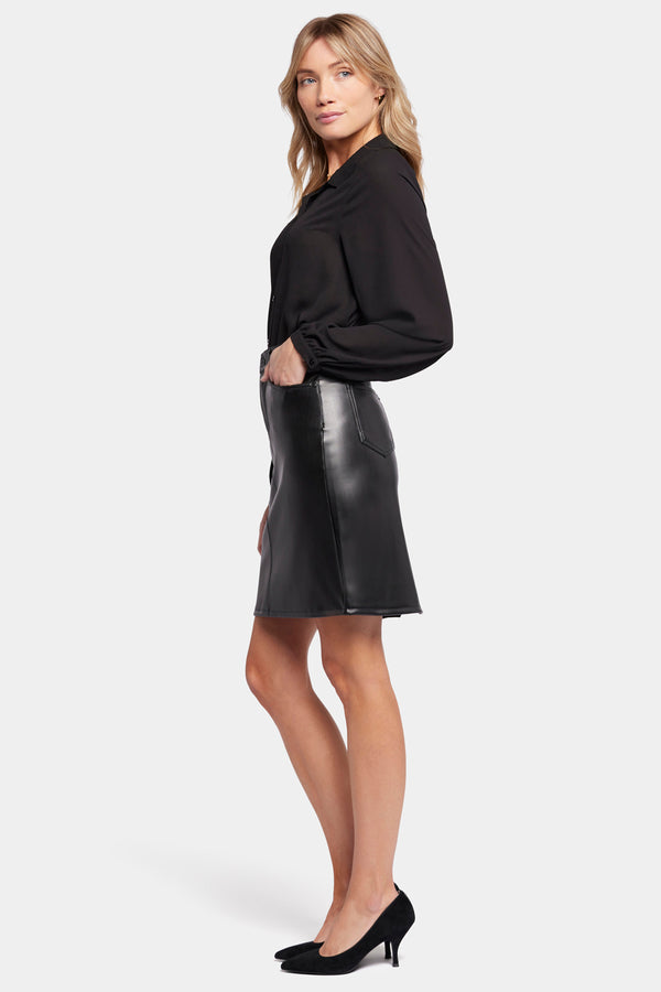 Nydj Faux Leather 5 Pocket Skirt
