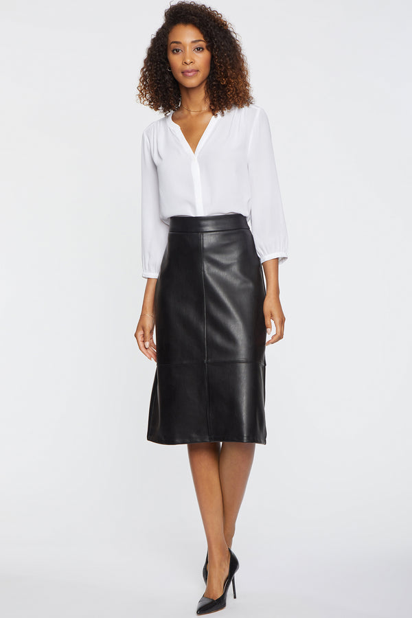 Nydj Faux Leather A-Line Skirt