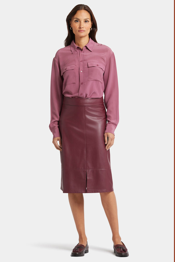 Nydj Faux Leather A-line Skirt