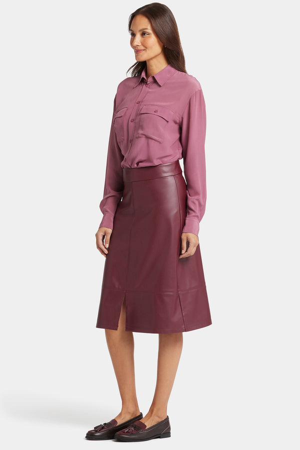 Nydj Faux Leather A-line Skirt