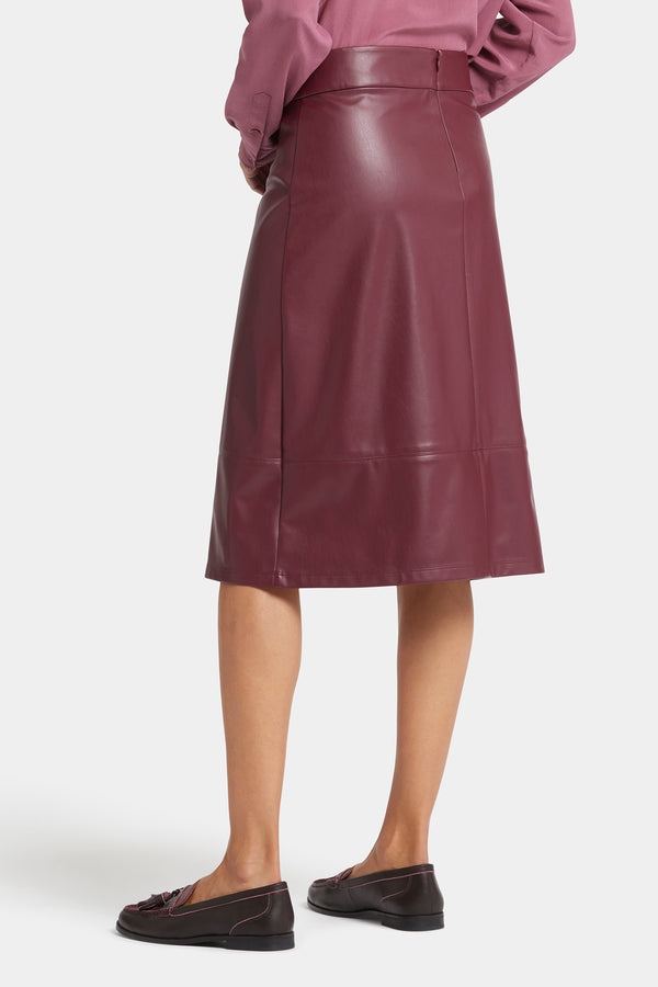 nydj Faux Leather A-line Skirt