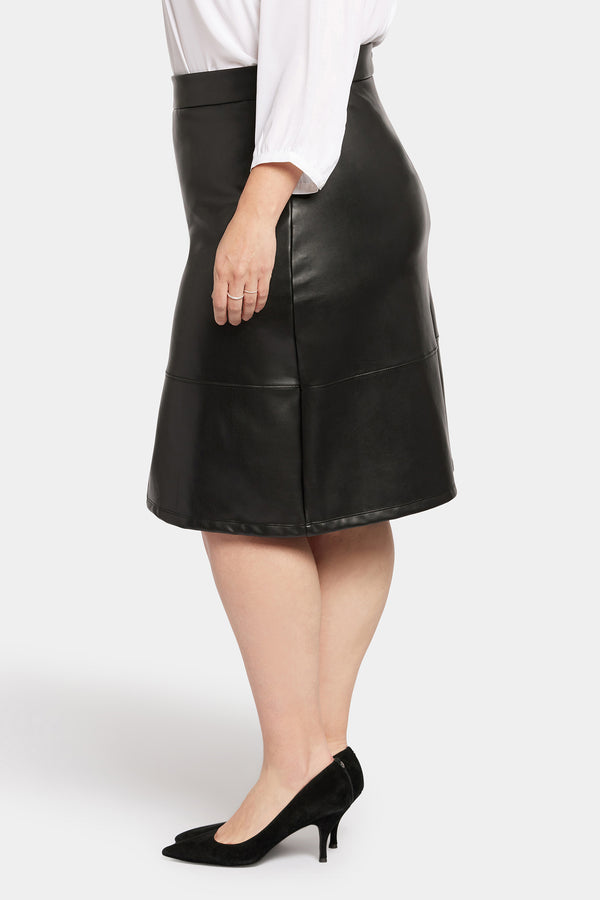 Nydj Faux Leather A-Line Skirt In Plus Size