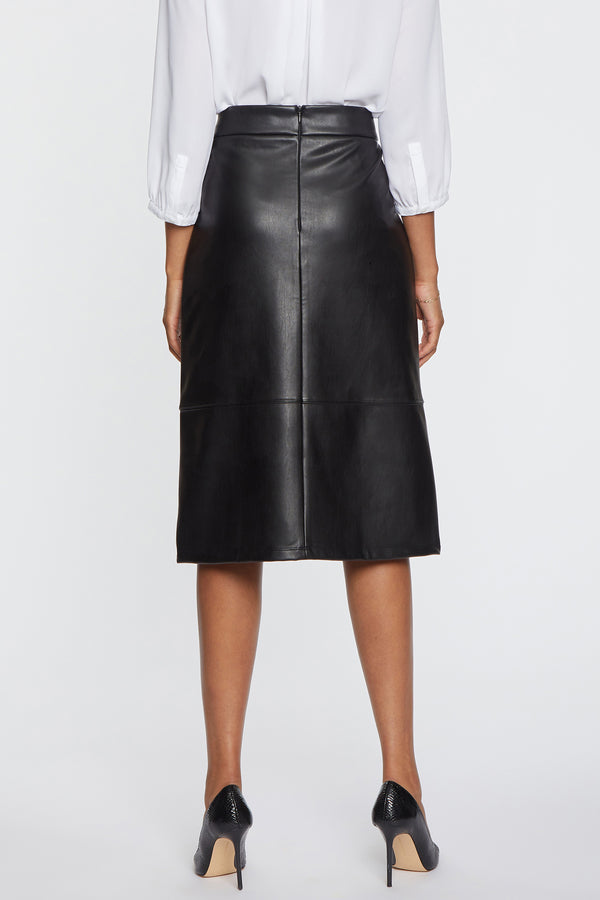 nydj Faux Leather A-Line Skirt