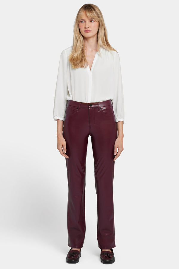 Nydj Faux Leather Marilyn Straight Pants