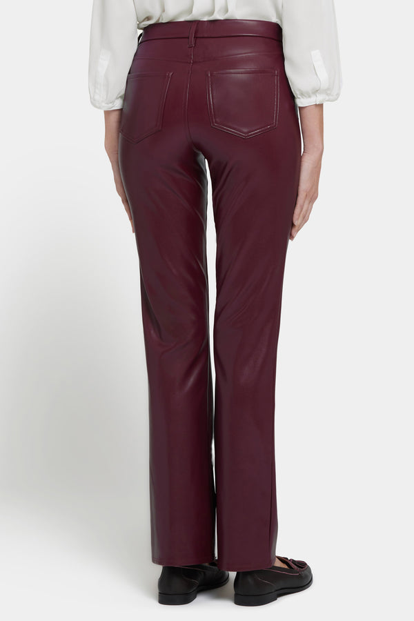nydj Faux Leather Marilyn Straight Pants