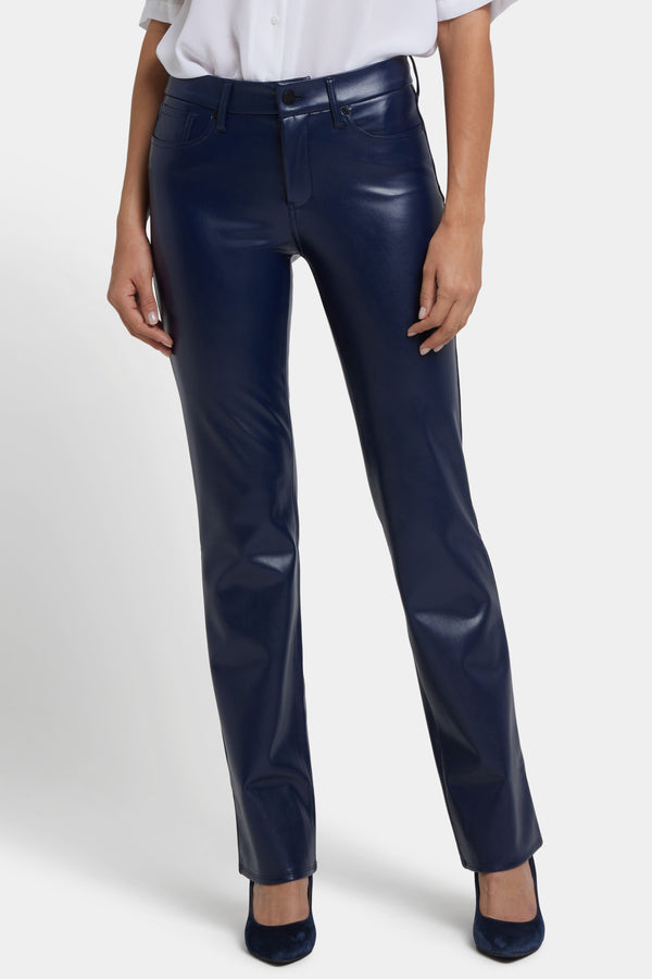 Nydj Faux Leather Marilyn Straight Pants