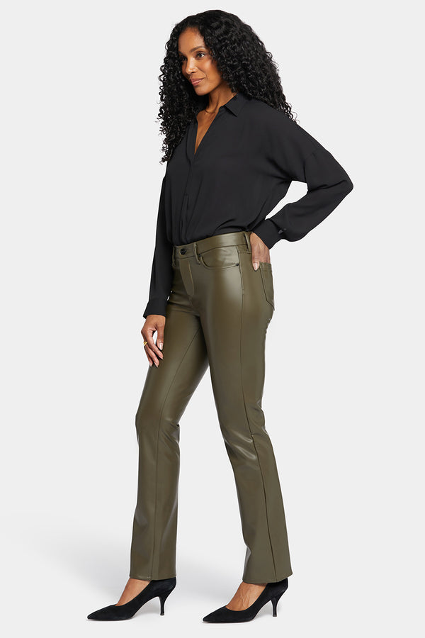 Nydj Faux Leather Marilyn Straight Pants