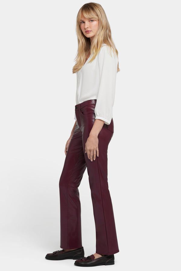 Nydj Faux Leather Marilyn Straight Pants In Petite