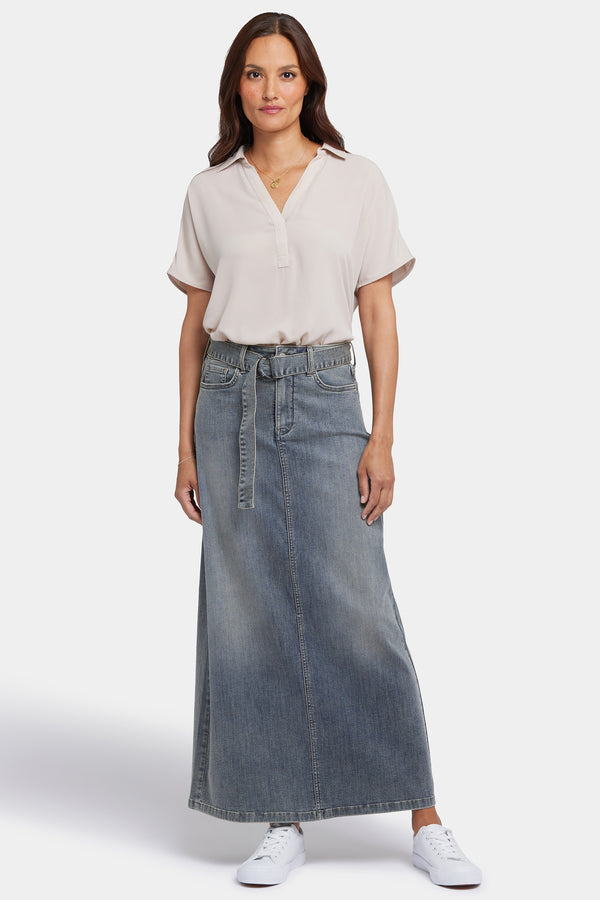 Nydj High Rise Long A-Line Skirt