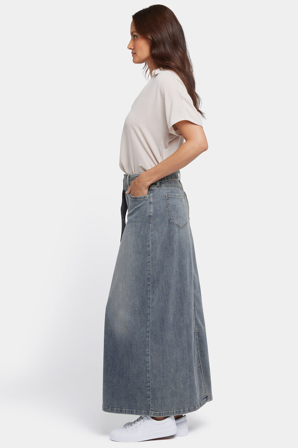 Nydj High Rise Long A-Line Skirt