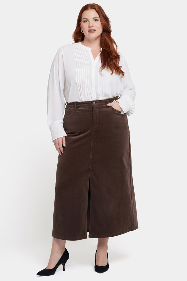 Nydj High Rise Long Skirt In Plus Size