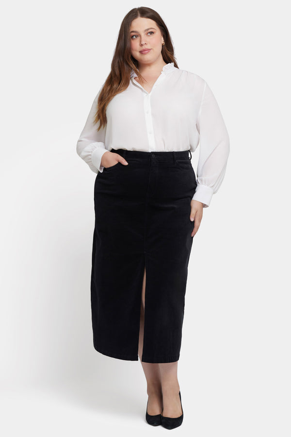 Nydj High Rise Long Skirt In Plus Size