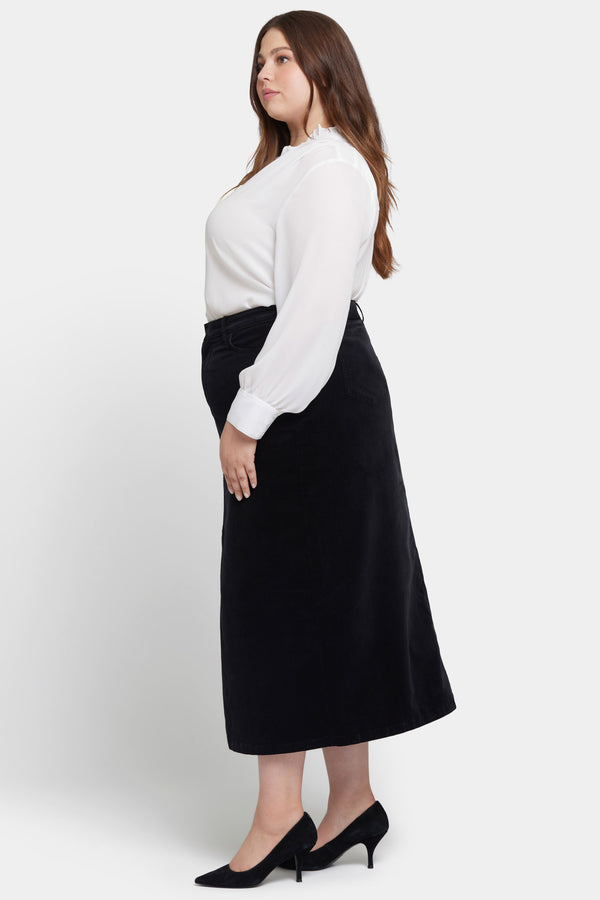Nydj High Rise Long Skirt In Plus Size