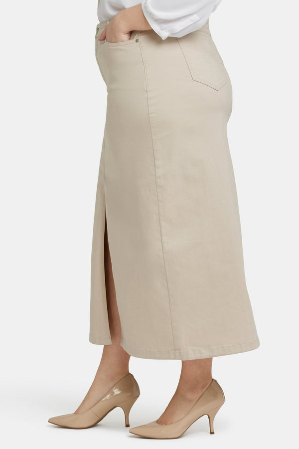 Nydj High Rise Long Skirt In Plus Size