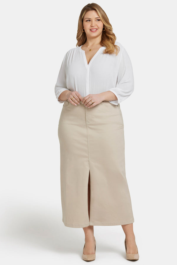 Nydj High Rise Long Skirt In Plus Size