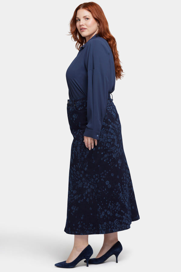 Nydj High Rise Long Skirt In Plus Size