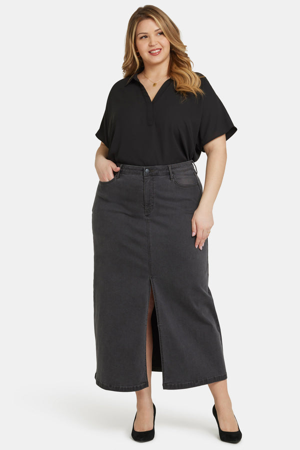 Nydj High Rise Long Skirt In Plus Size
