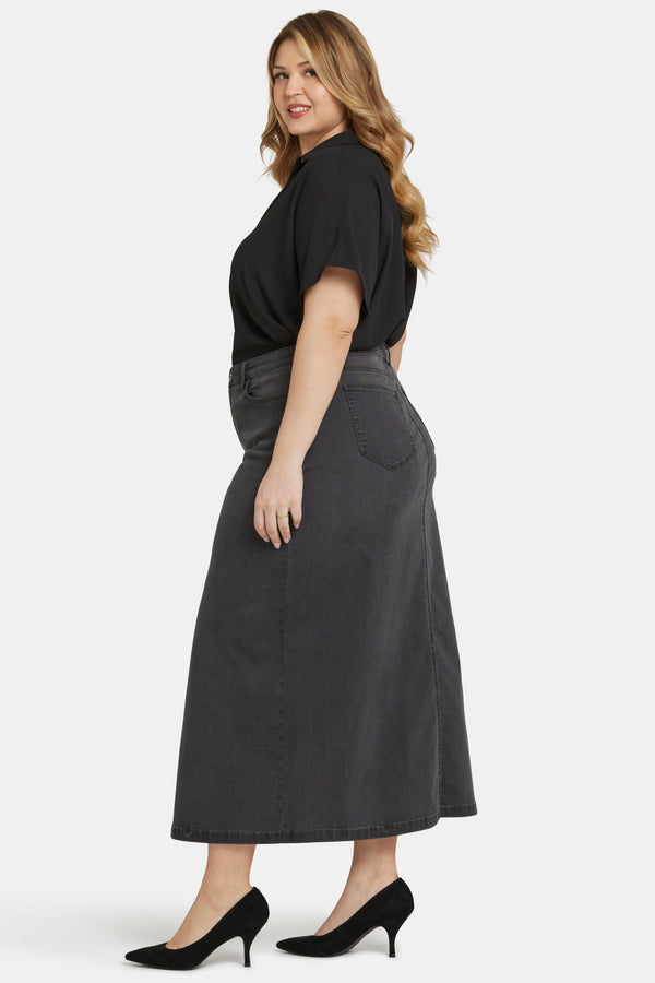 Nydj High Rise Long Skirt In Plus Size